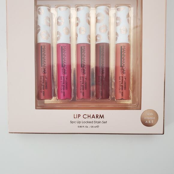 Manna Kadar Lip Charm 5pc Lip Locked Stain Set 0.17 fl oz each - Picture 3 of 8